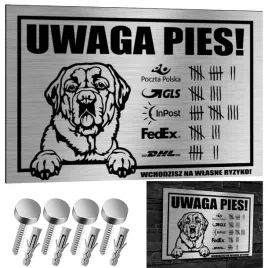 nierdzewna-tabliczka-uwaga-pies-labrador-30x20-aluminium