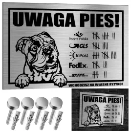 nierdzewna-tabliczka-uwaga-pies-buldog-30x20-aluminium