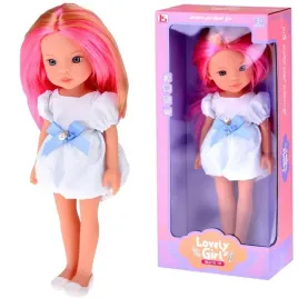 lovely-girl-urocza-lalka-w-bialej-sukience-z-niebieska-kokardka-33cm-za5850