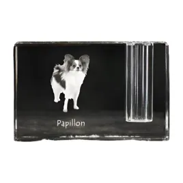 papillon-spaniel-kontynentalny-stojak-na-dlugopis-krysztalowy-organizer