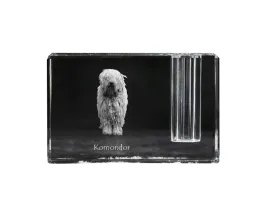 komondor-stojak-na-dlugopis-krysztalowy-organizer-ze-zdjeciem-psa-unika