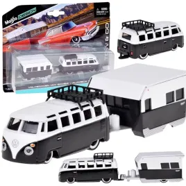 maisto-licencjonowane-auto-volkswagen-van-samba-przyczepa-1-64-za5959