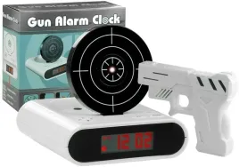 pistolet-laserowy-z-tarcza-budzik-zegarek-bialy