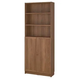 ikea-billy-oxberg-regal-z-drzwiami-brazowy-orzech-80x30x202-cm