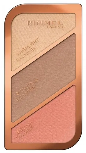 Rimmel Paletka Do Twarzy Bronzer Rozświetlacz Róż Konturowanie Kate 002