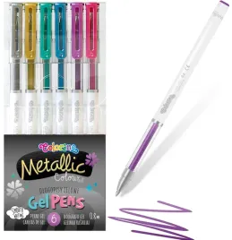 dlugopisy-zelowe-metaliczne-kolorowe-blyszczace-08-mm-colorino-6-kolorow