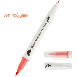 pisak-pentel-dwustronny-brush-sign-pen-twin-koral