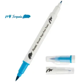 pisak-pentel-dwustronny-brush-sign-pen-twin-turkus