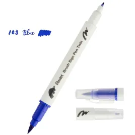pisak-pentel-dwustronny-brush-sign-pen-twin-niebie