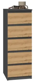 komoda-nowoczesna-40-wysoka-z-szufladami-dab-artisan-z-antracytem