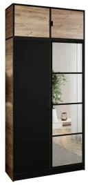 szafa-lumi-105-2d-dab-c-czarny-z-lustrem-eden-uchwyt-cz-z-nadst