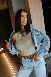 top-dopasowany-olavoga-stony-top-khaki-xs