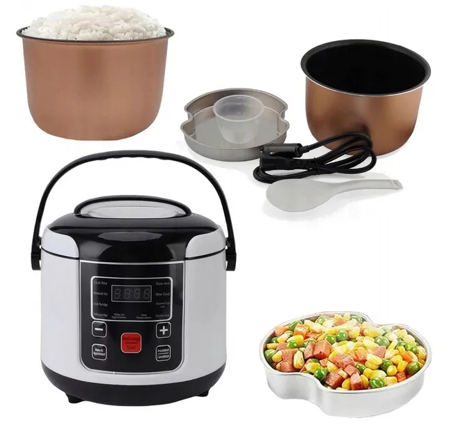 RYŻOWAR turystyczny MULTICOOKER samochodowy 2l 200W 12V 24V ZDROWY POSIŁEK
