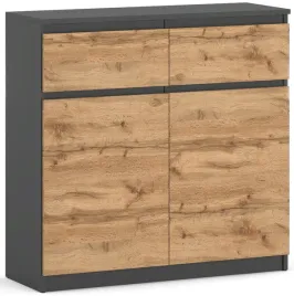 komoda-100-cm-dab-wotan-antracyt-2-szuflady-drzwi-do-sypialni-loft-pojemna
