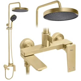zestaw-prysznicowy-zloty-szczotkowany-ruchoma-wylewka-deszczownica-prime