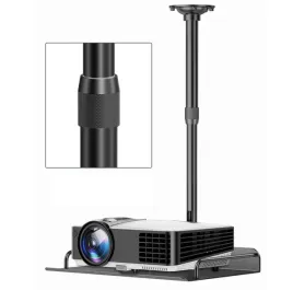 wieszak-na-tace-projektora-czarny-regulowany-wysokosciowo