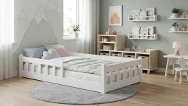 lozko-dzieciece-biale-90x200-ze-stelazem-d1-drewniane