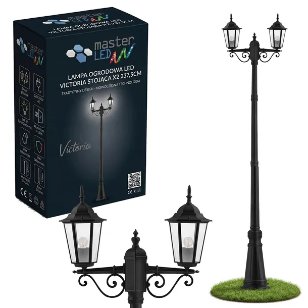 Lampa LED Ogrodowa stojąca zewnętrzna lampion E27 Słupek SŁUP