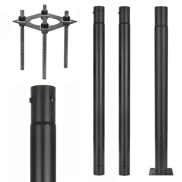 Słup oświetleniowy Ø76mm 15x15 cm drogowy maszt 3M LAMPA ULICZNA Latarnia