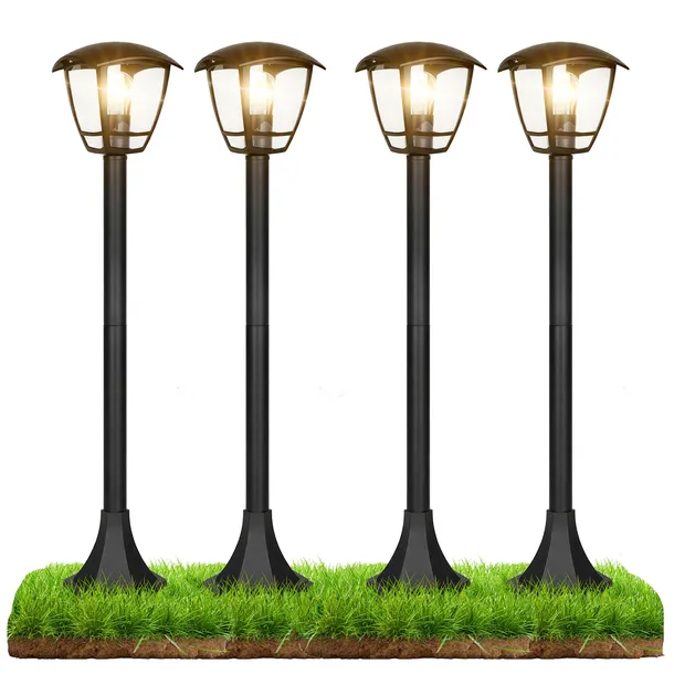 LAMPA OGRODOWA SŁUPEK Masterled Niko Latarnia Czarna 93 cm E27 IP44 4x