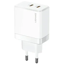 usams-lad-siec-2xusb-c-t54-gan-40w-only-head-pd-fast-charging-bialy-whit