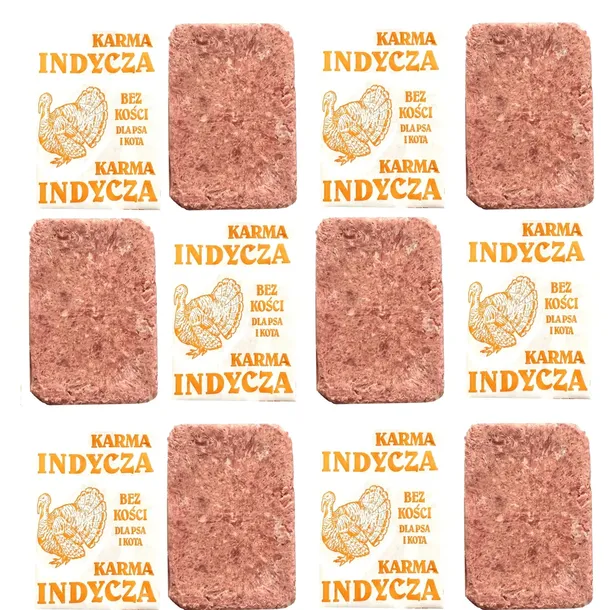 10KG ŚWIEŻE MIĘSO MROŻONE Z INDYKA DLA PSA INDYK BEZ KOŚCI BARF KARMA
