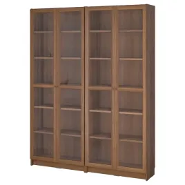 ikea-billy-oxberg-kombinacja-regalowa-brazowy-orzech-160x202-cm