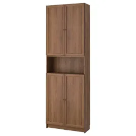 ikea-billy-oxberg-regal-z-drzwiami-nadstawka-brazowy-orzech-80x30x237-cm