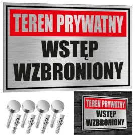 nierdzewna-tabliczka-teren-prywatny-wstep-wzbroniony-30x20-aluminium