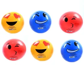 gumowa-pilka-dla-dzieci-emotki-buzki-szkolna-23cm-rozne-kolory-zestaw-6szt