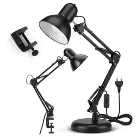 2x-lampka-led-biurkowa-kreslarska-regulowana-czarna-stojaca-e27-klips
