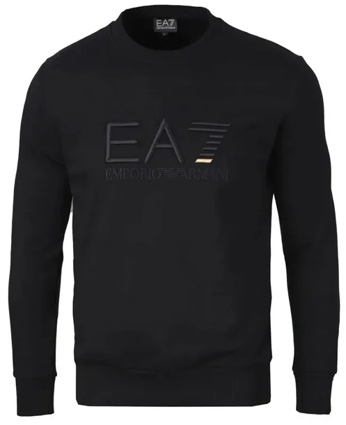 EMPORIO ARMANI BLUZA EA7 MĘSKA CZARNA HAFT ORGANIC BLACK NA PREZENT / M
