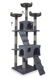 drapak-drzewko-legowisko-wieza-dla-kota-170cm-jasnoszary