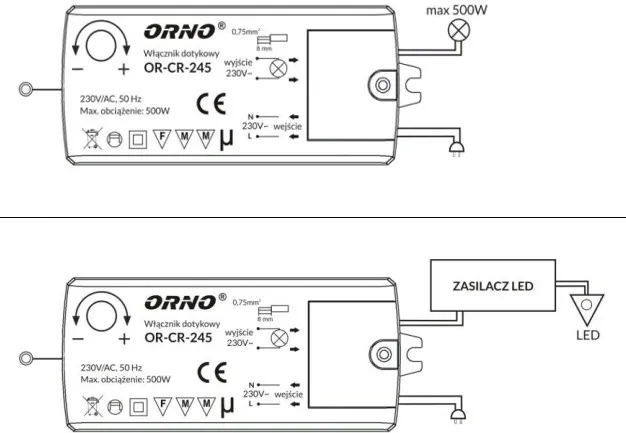 wlacznik-dotykowy-500w-rodzaj-ruchu-typ-alarmu-przewodowy