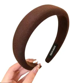 miekka-opaska-na-glowe-brazowa-z-pianki-szeroka-opaska