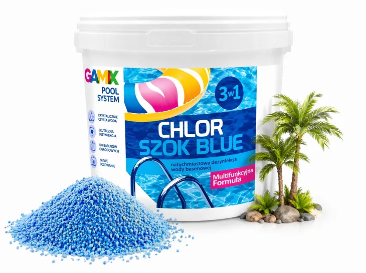 Chlor szok blue do basenu szybka dezynfekcja jacuzzi 3kg