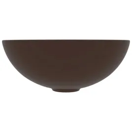 vidaxl-umywalka-lazienkowa-ceramiczna-ciemnobrazowa-okragla