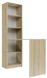 Zdjęcie produktu Biurko z regałem 125x50cm lewostronne prawostronne dąb sonoma