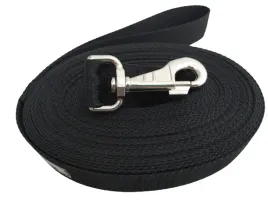 smycz-dla-psa-treningowa-3m-3cm-czarna-duzy-karabinczyk-alepiesio