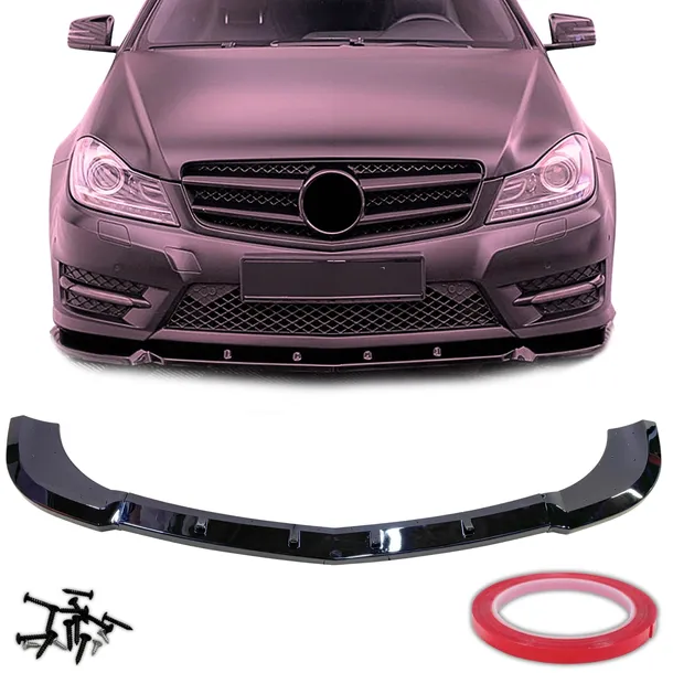 Mercedes W204 Dokładka Zderzaka Spliiter Czarny Połysk AMG Spoiler Lotka