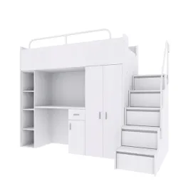 lozko-pietrowe-jsm4-80x190-z-biurkiem-i-szafa-bialy-mat-materac-gratis