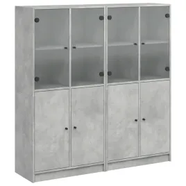 biblioteczka-z-drzwiczkami-szarosc-betonu-136x37x142-cm