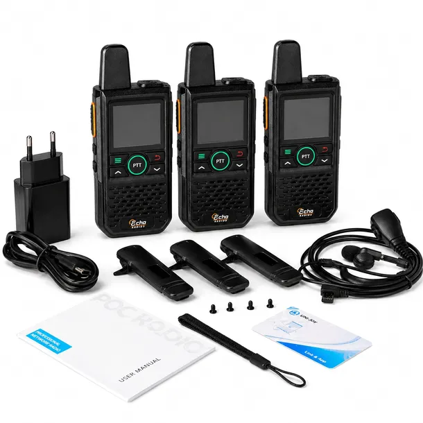KRÓTKOFALÓWKA WALKIETALKIE RADIOTELEFON LTE GSM GLOBALNY ZASIĘG BEZ OPŁAT