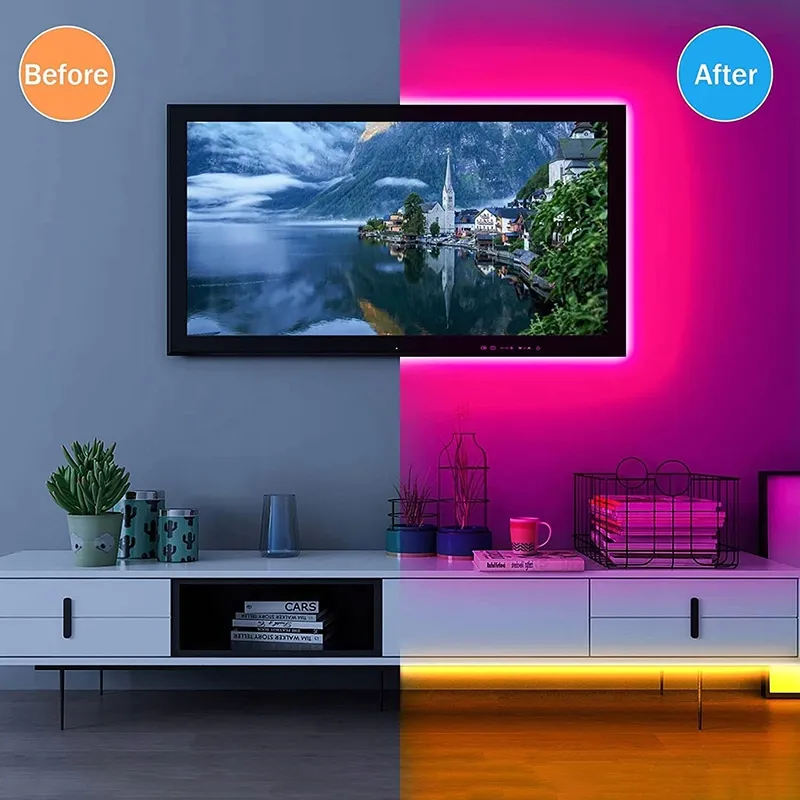 tasma-led-rgb-5m-usb-pilot-stan-nowy