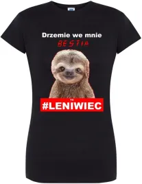 koszulka-damska-we-mnie-bestia-to-leniwiec-xl