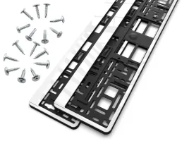 2-x-ramka-pod-tablice-rejestracyjne-bialy-polysk-2kpl-wkretow-gratis