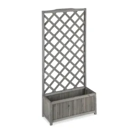 donica-z-pergola-ogrodowa-szara-relaxdays-drewniana-dekoracyjna