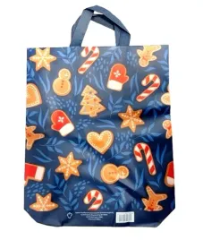 Zdjęcie produktu Świąteczna Torba na Zakupy Pierniki Pojemna i Wytrzymała 38x8,5x42 cm