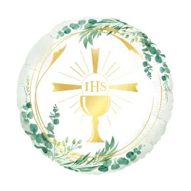 balon-foliowy-okragly-bialy-zloty-kielich-ihs-eukaliptus-45cm