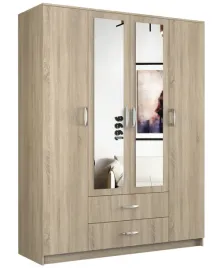 szafa-160-cm-z-lustrem-duza-pojemna-do-sypialni-dab-sonoma